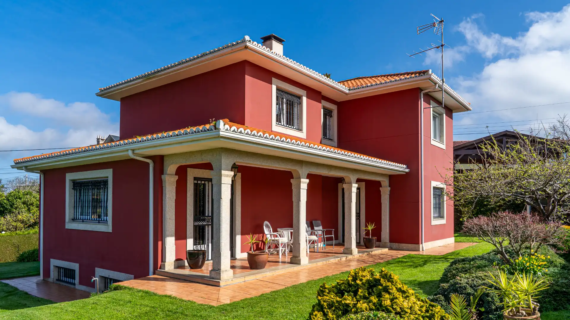 Exterior view of Houses for sale in Oleiros  with Heating, Private garden and Parquet flooring