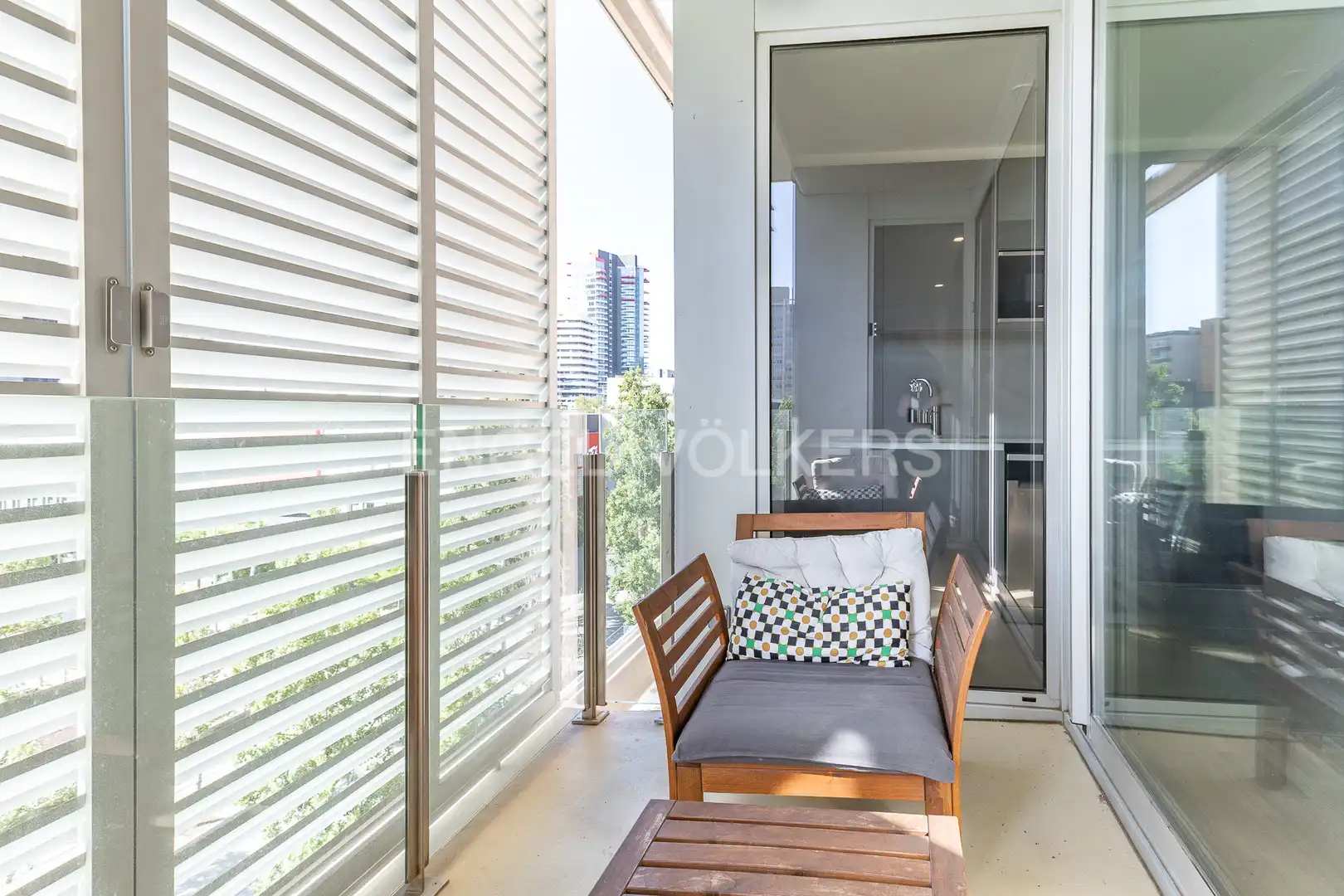 Balcony of Flat for sale in Sant Adrià de Besòs  with Air Conditioner, Heating and Parquet flooring