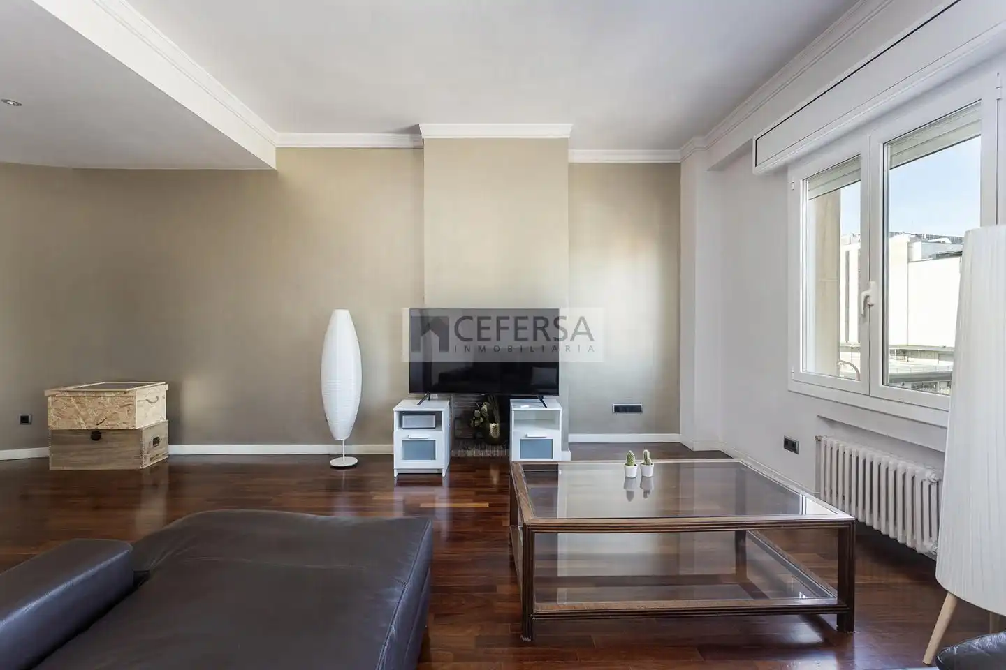 Sala d'estar de Pis en venda en Barcelona amb Aire condicionat, Calefacció i Parquet