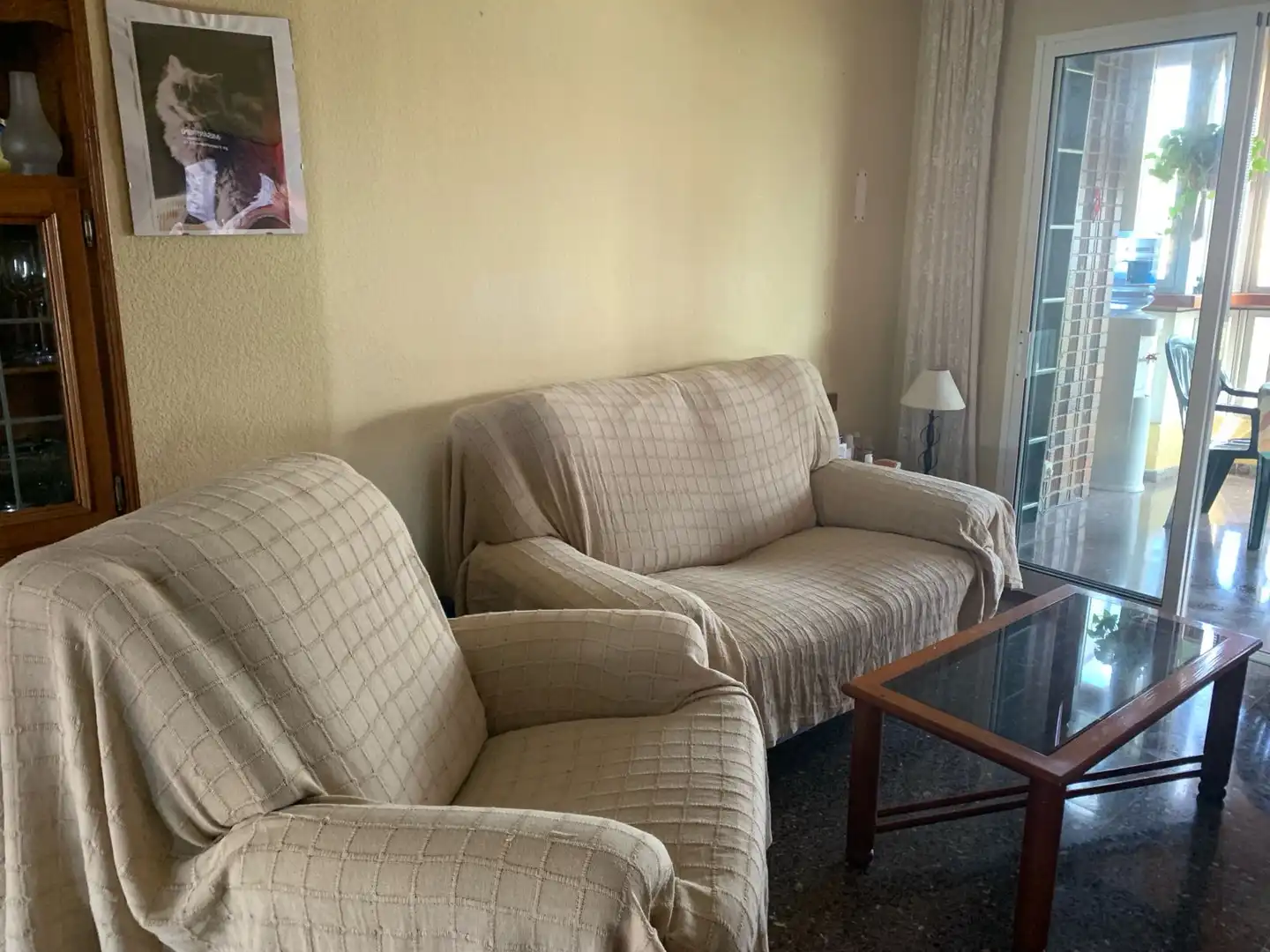 Sala de estar de Piso en venta en Alicante / Alacant con Terraza, Amueblado y Balcón