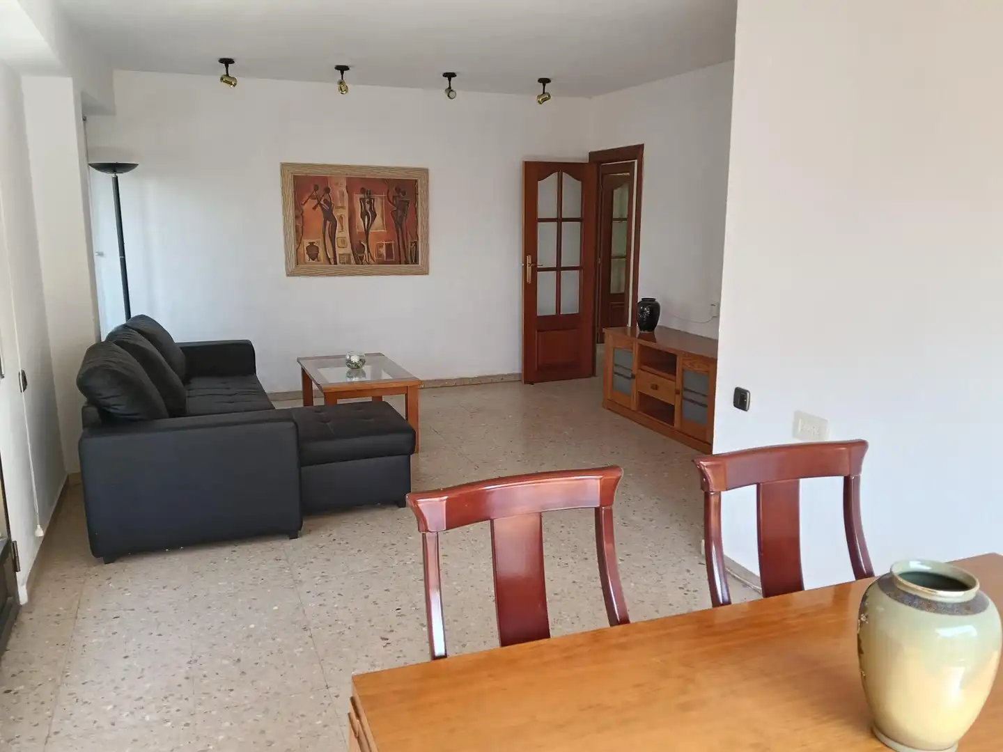 Sala d'estar de Pis en venda en Alicante / Alacant amb Aire condicionat, Terrassa i Moblat