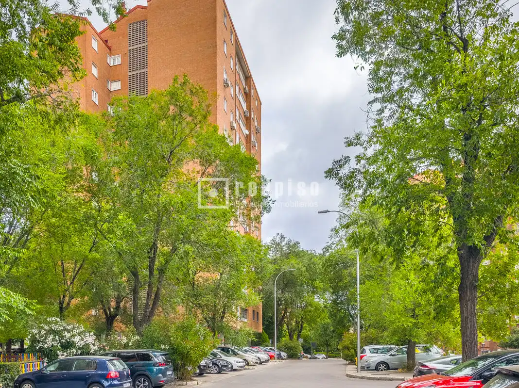 Vista exterior de Piso en venta en Madrid con Calefacción y Jardín privado