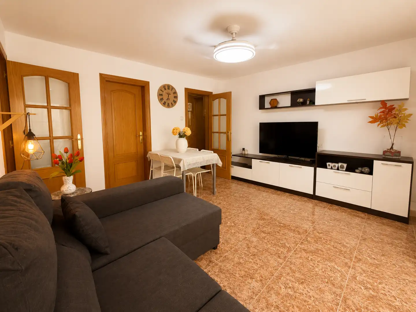 Sala de estar de Piso en venta en Badalona con Amueblado