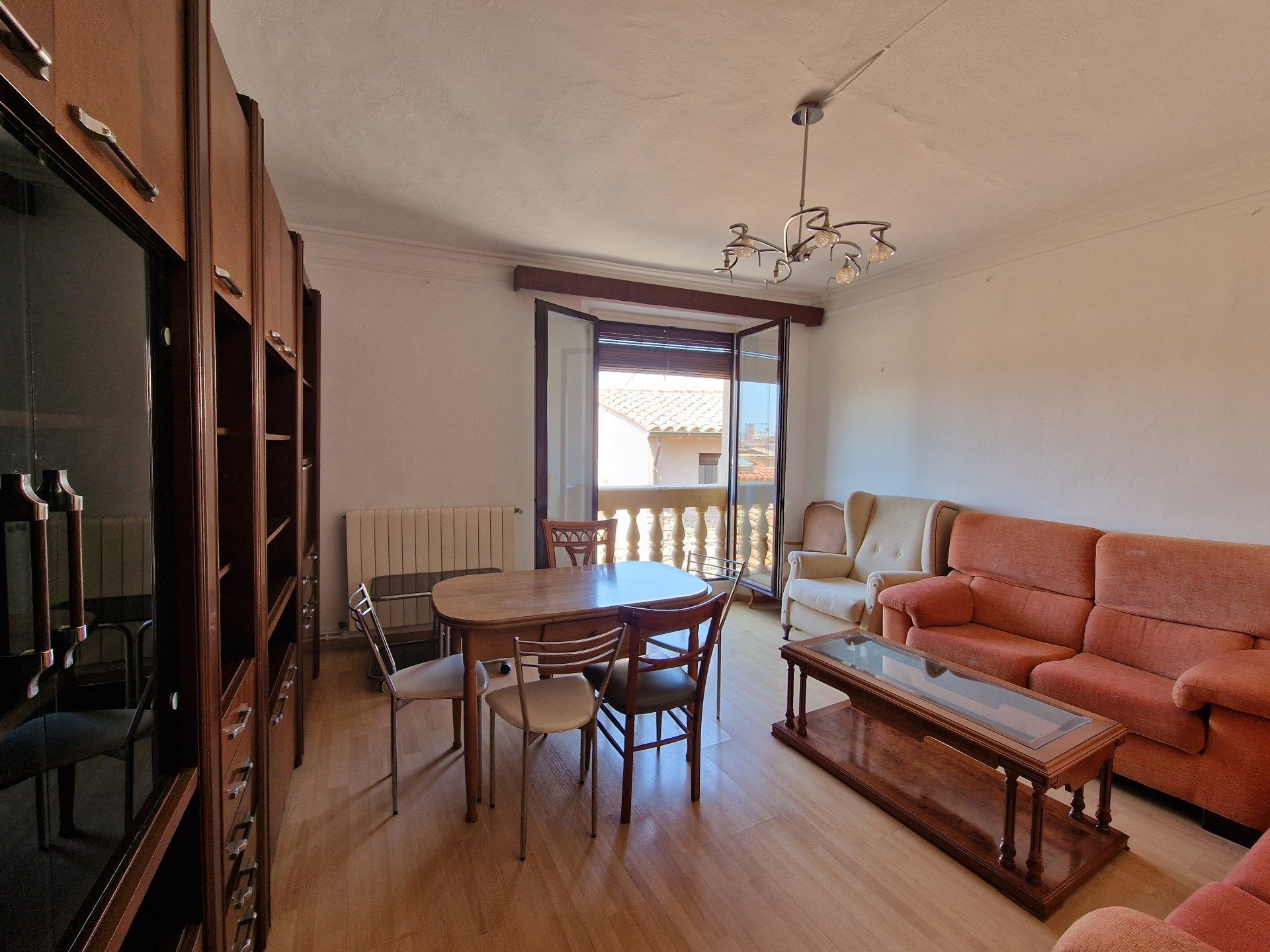 Living room of Flat for sale in Girona Capital  with Heating, Storage room and Furnished