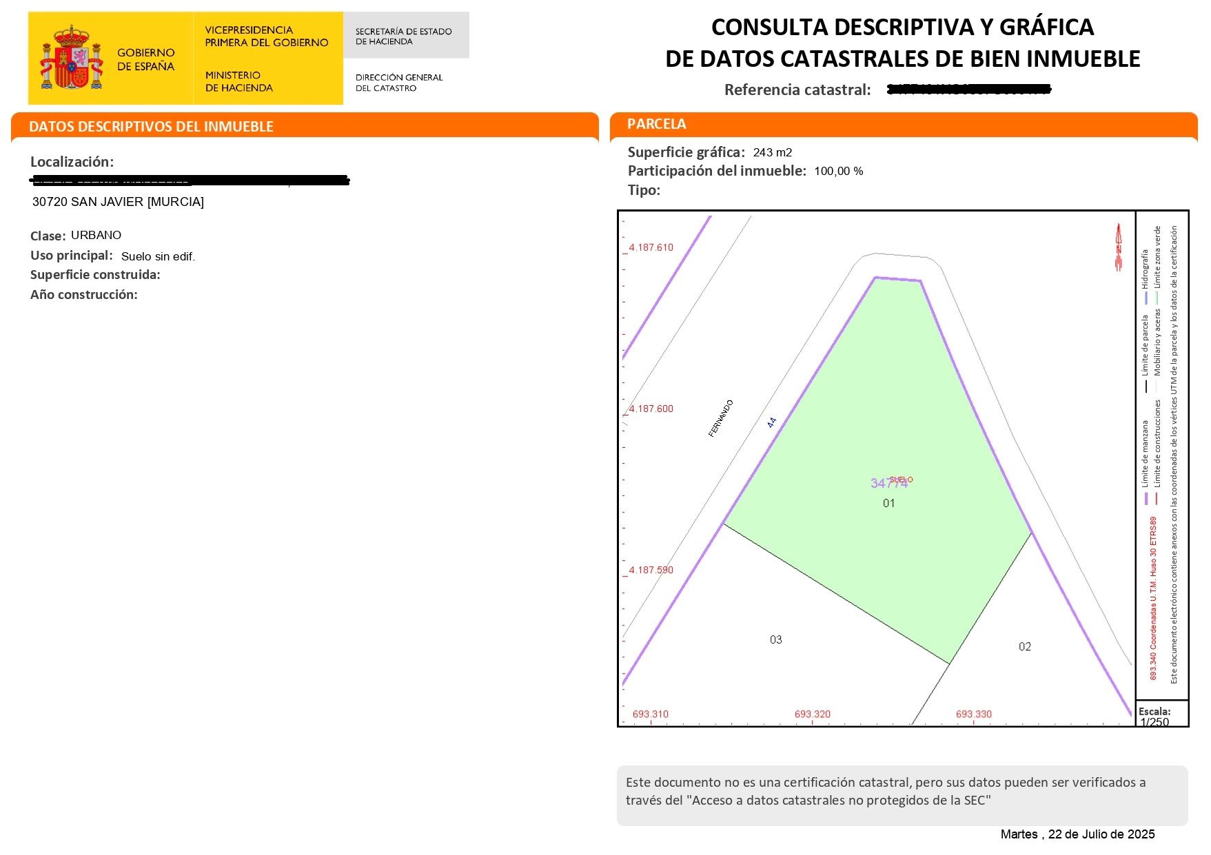 Residencial en venda en San Javier