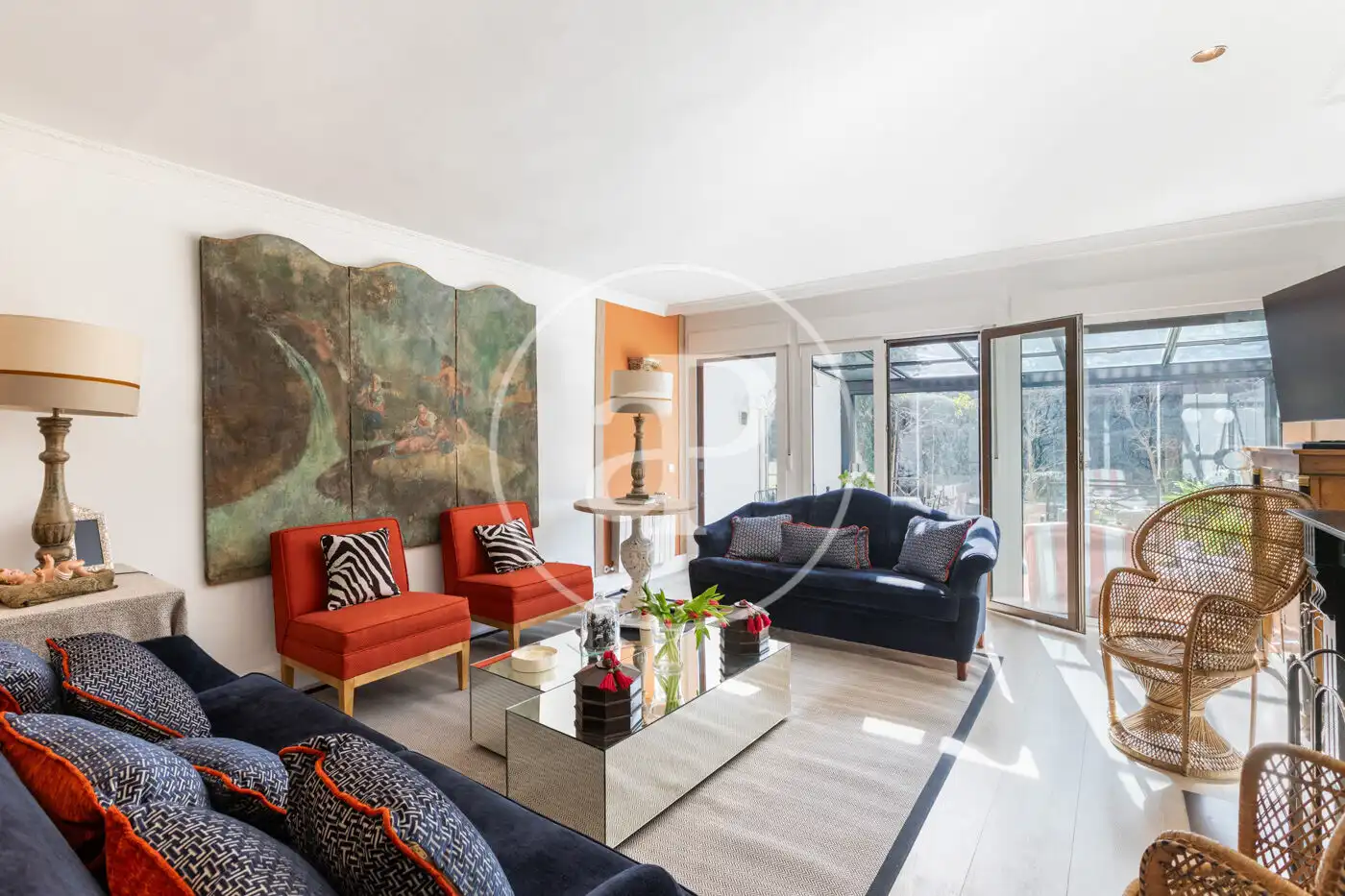 Living room of Detached homes for sale in La Moraleja  with Air Conditioner, Heating and Private garden