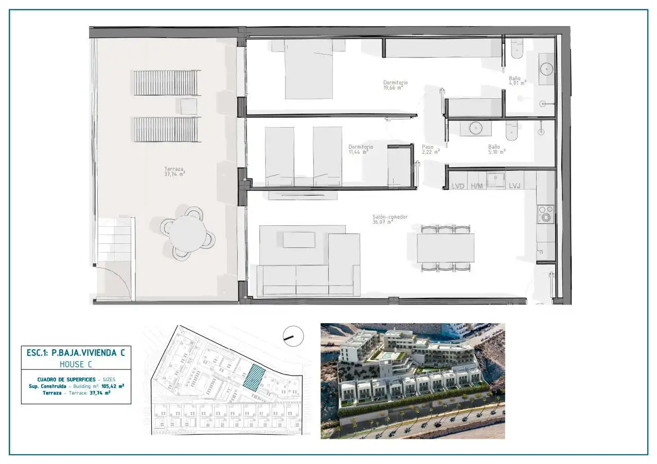 Apartament amb terrassa en venda a El Hornillo, imagen 28