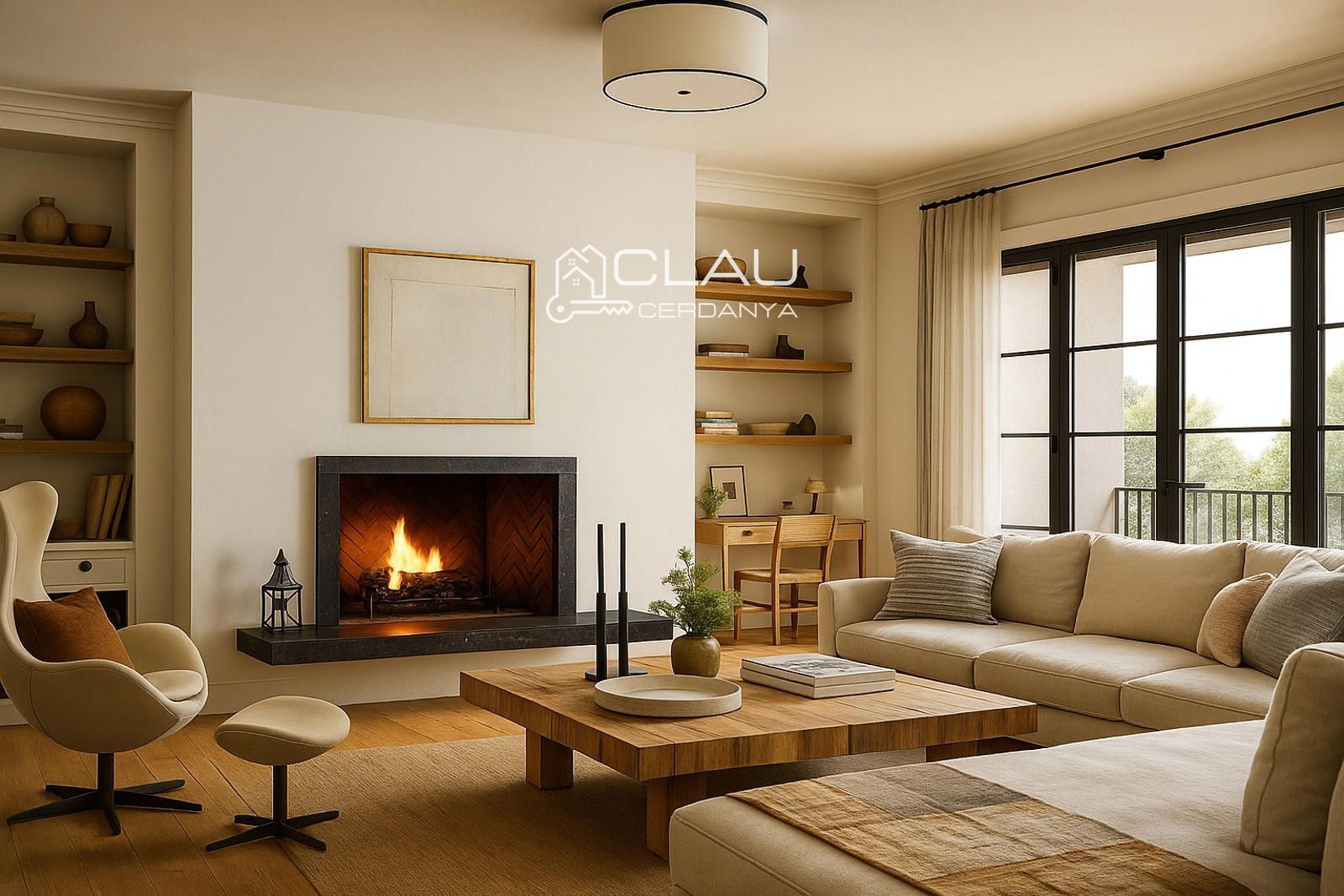 Living room of Flat for sale in Puigcerdà  with Heating, Parquet flooring and Terrace