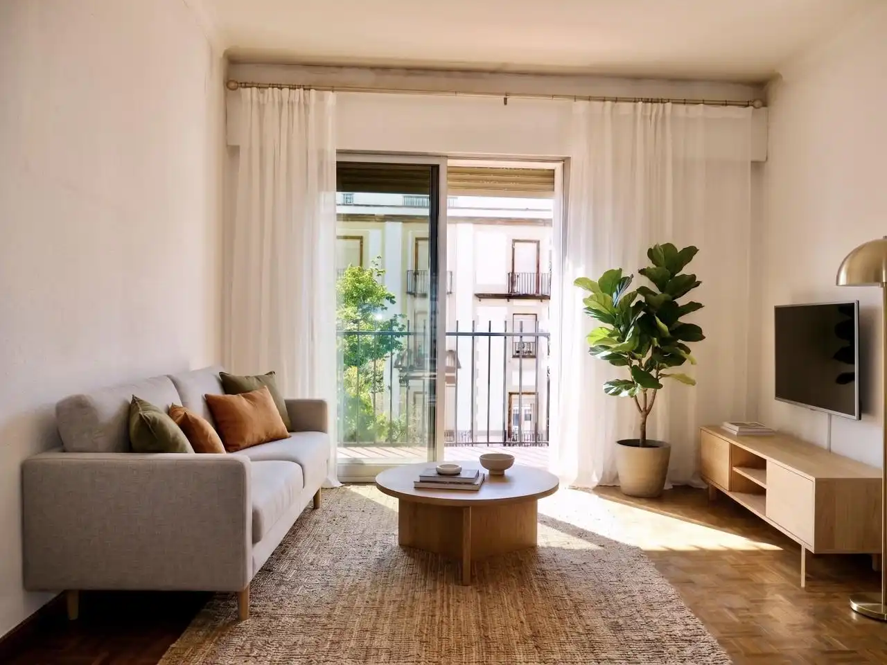 Sala de estar de Piso en venta en Sevilla con Aire acondicionado, Terraza y Balcón