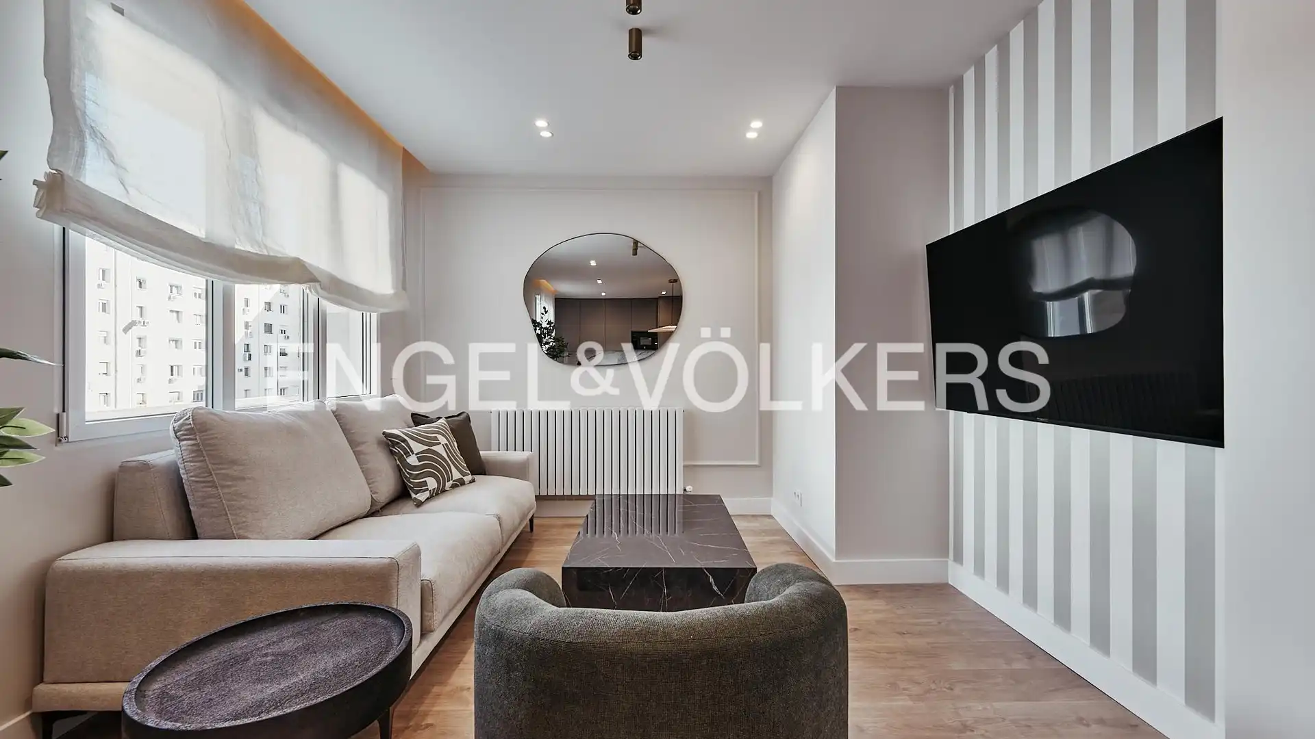 Sala de estar de Piso en venta en  Madrid Capital con Aire acondicionado, Calefacción y Parquet