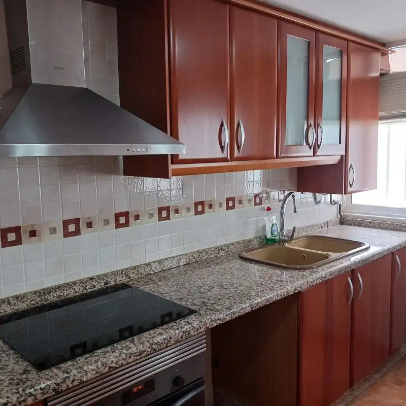 Kitchen of Flat for rent in Gandia  with Air Conditioner, Terrace and Furnished