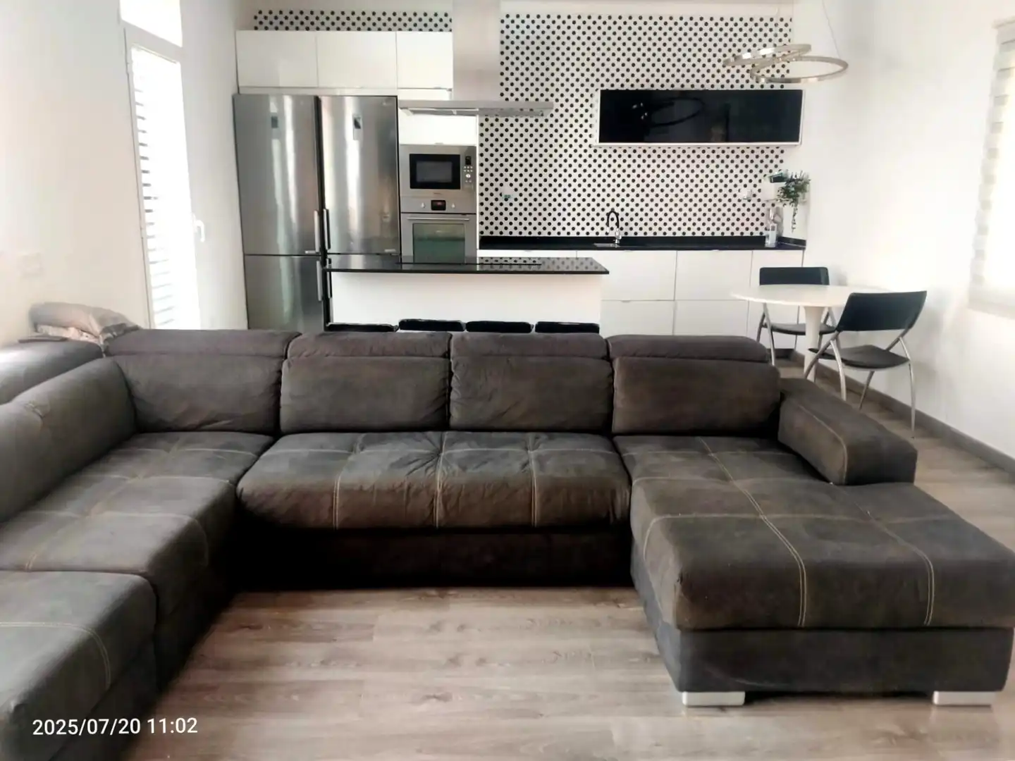 Sala de estar de Piso en venta en Badalona con Calefacción, Parquet y Terraza