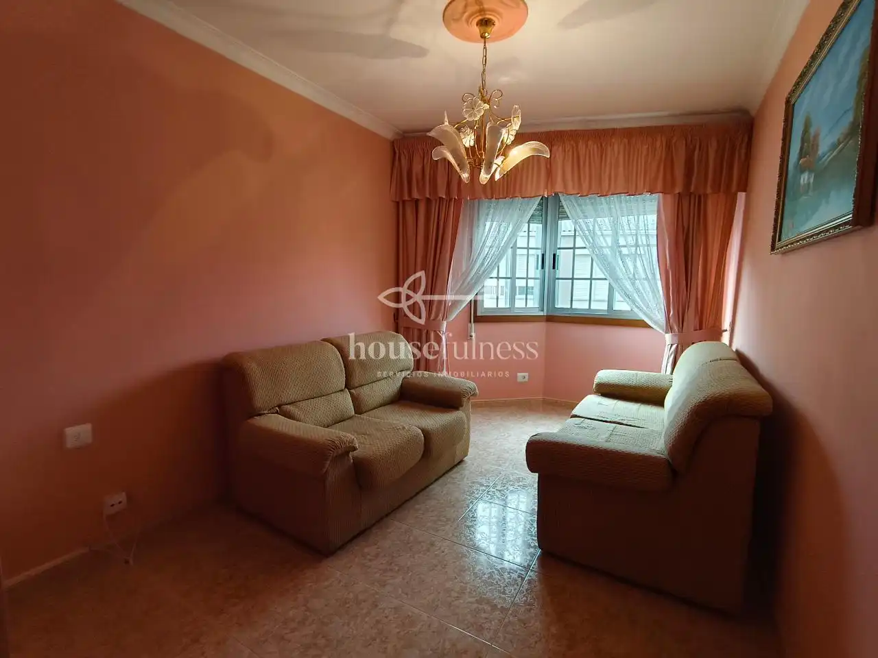 Living room of Flat for sale in Narón  with Storage room and Furnished