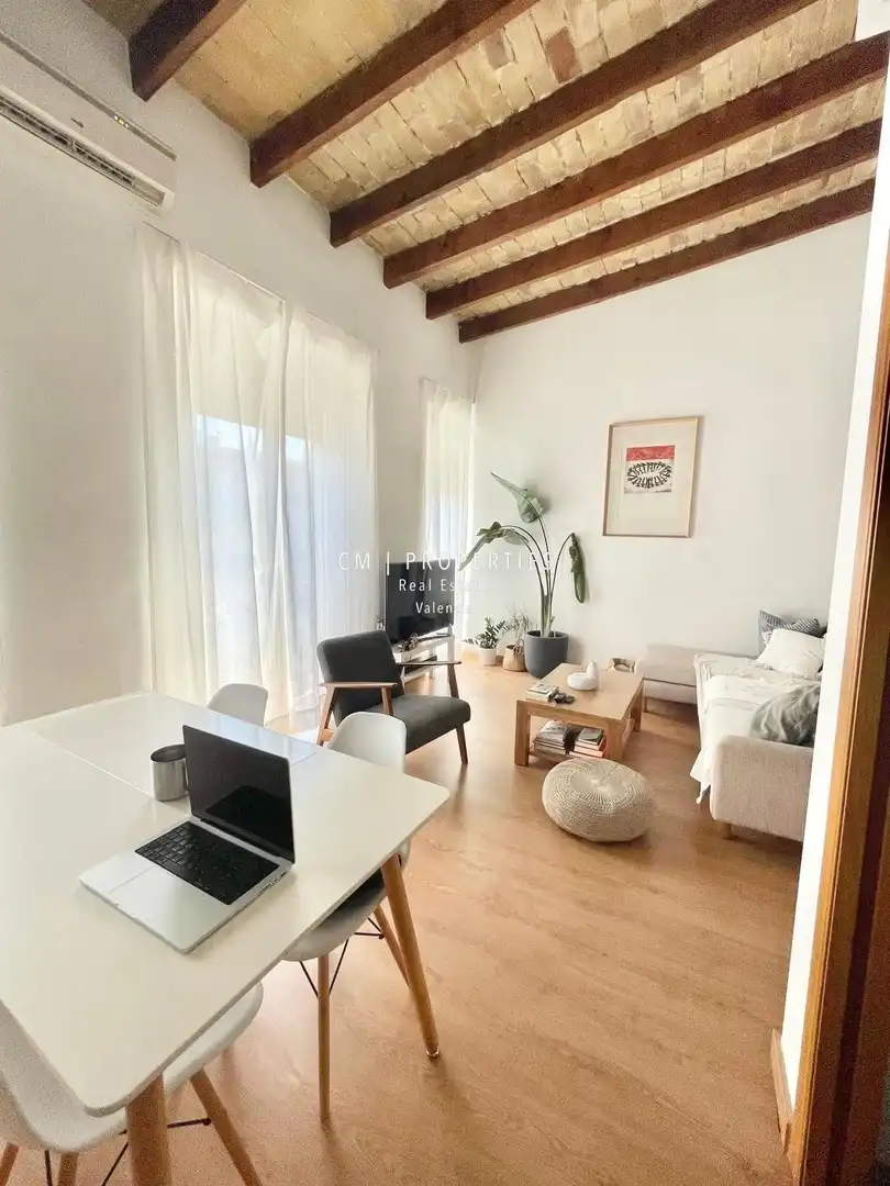 Living room of Duplexes for rent in Valencia  with Air Conditioner, Heating and Parquet flooring