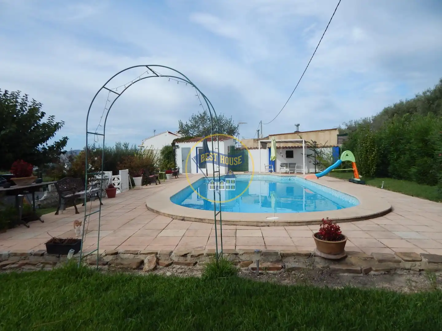 Piscina de Casa o xalet en venda en Ontinyent amb Calefacció, Jardí privat i Terrassa