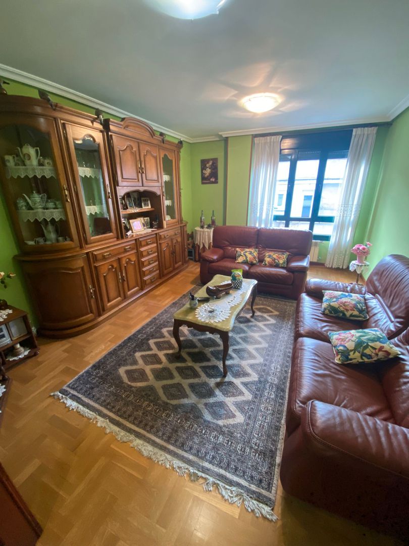 Living room of Flat for sale in Langreo  with Heating, Parquet flooring and Storage room