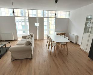 Living room of Flat to rent in Ferrol  with Heating, Parquet flooring and Furnished