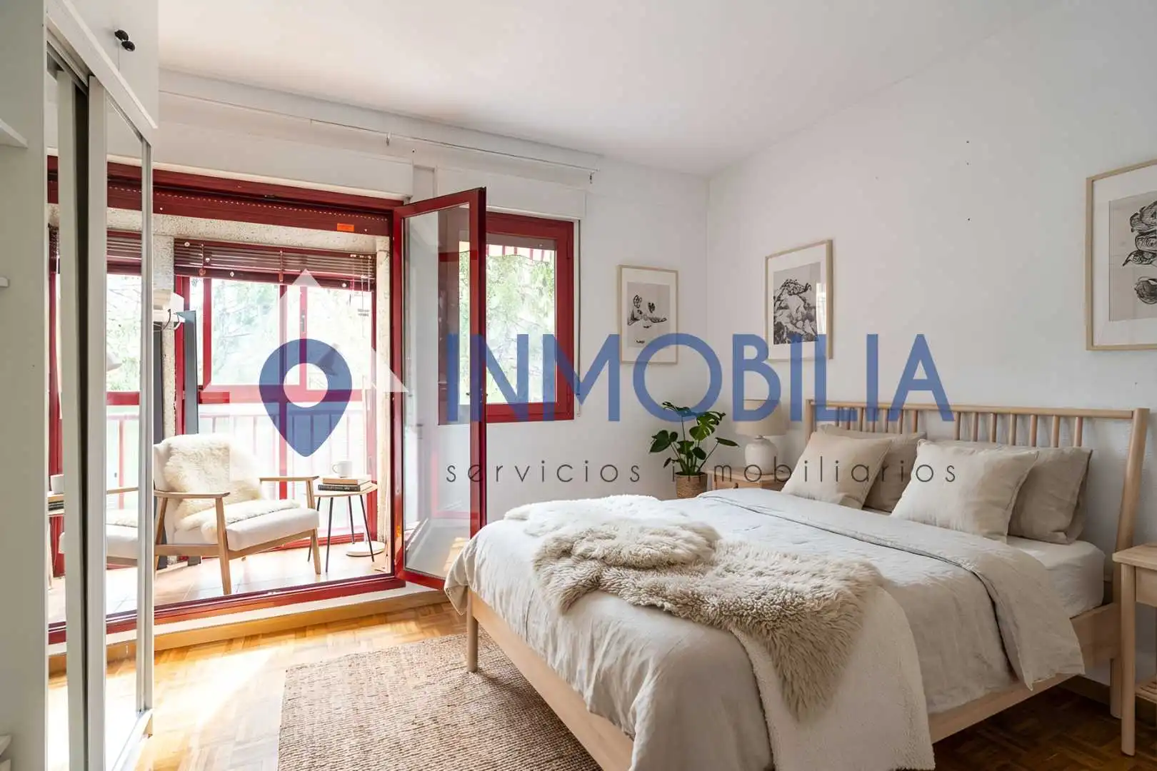 Bedroom of Flat for sale in  Madrid Capital  with Air Conditioner, Heating and Terrace