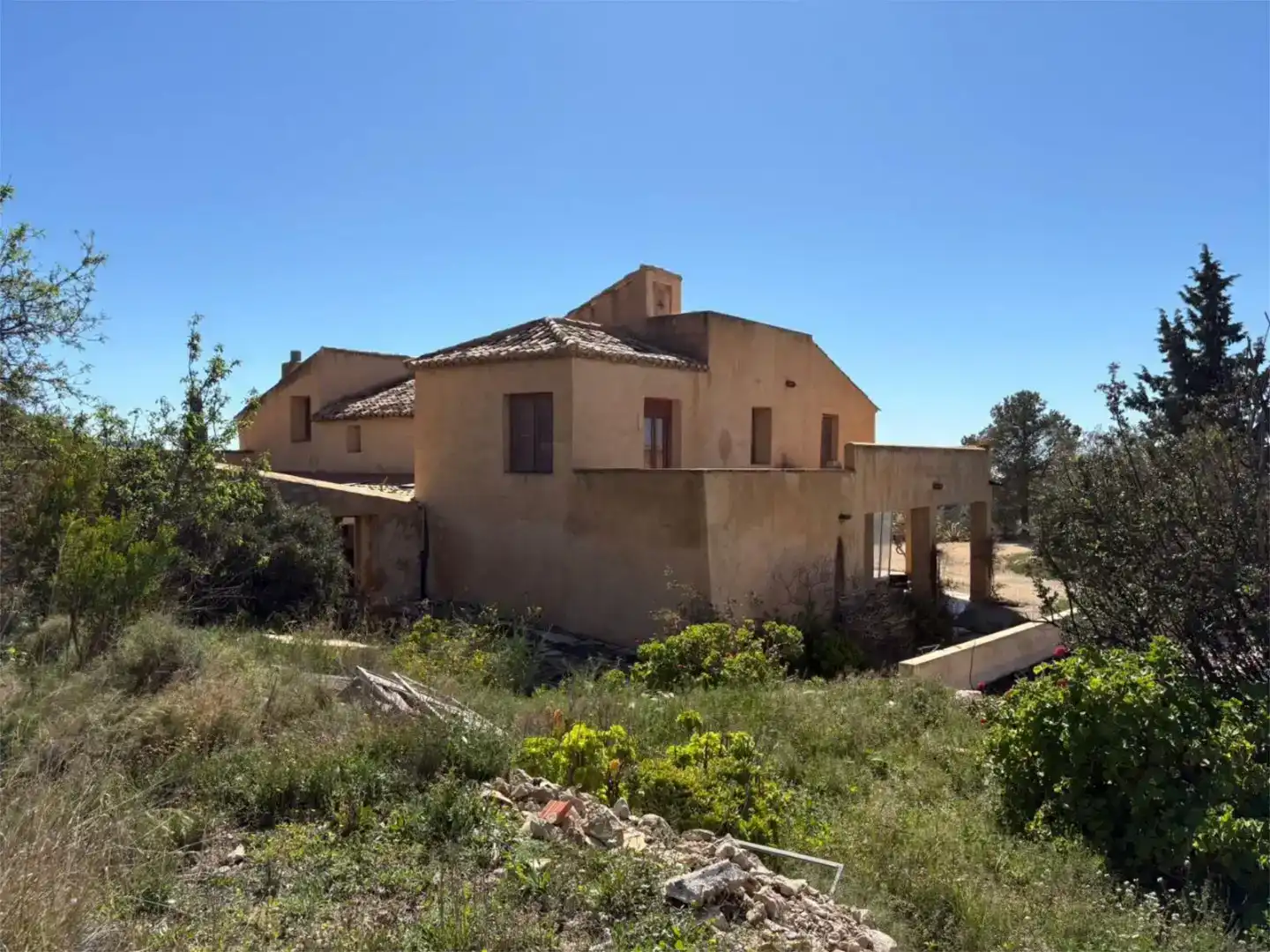 Vista exterior de Finca rústica en venda en Mutxamel amb Piscina i Balcó