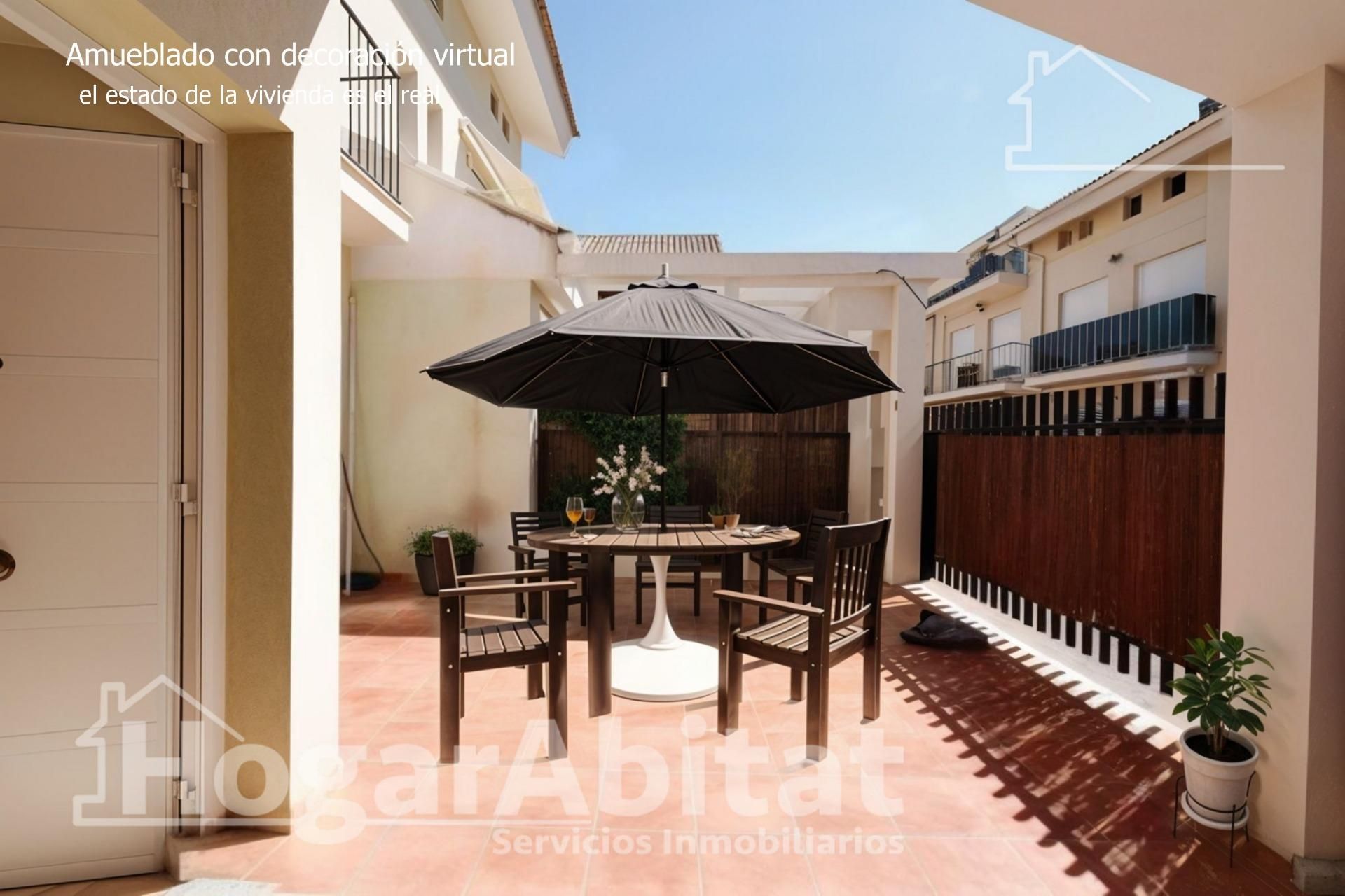 Terrace of Single-family semi-detached for sale in Moncada  with Air Conditioner, Heating and Terrace