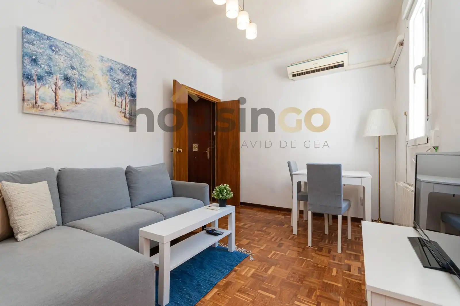 Sala de estar de Piso de alquiler en Madrid con Aire acondicionado, Calefacción y Parquet