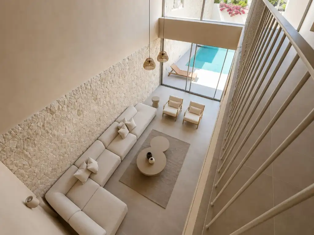 Sala de estar de Casa adosada en venta en Ses Salines con Aire acondicionado, Jardín privado y Terraza