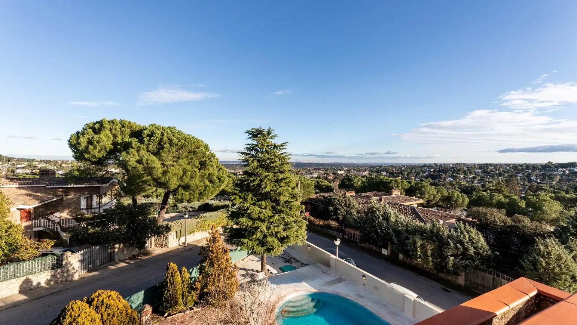 Swimming pool of Single-family semi-detached for sale in Torrelodones  with Heating, Private garden and Terrace