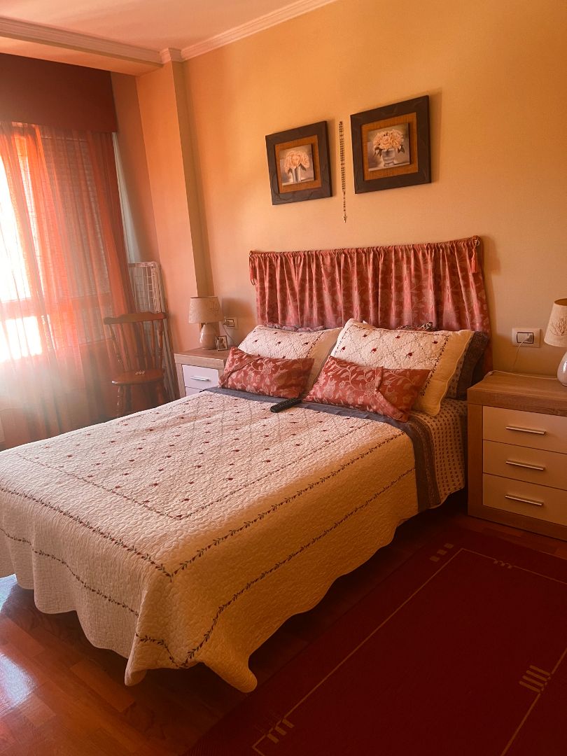Bedroom of Apartment for sale in Baiona  with Heating, Furnished and Oven