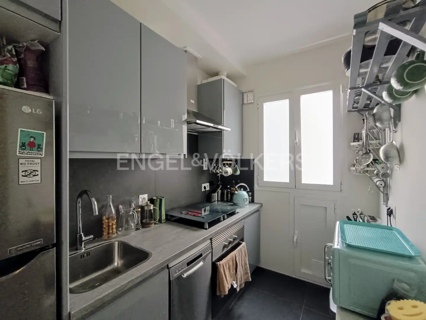 Kitchen of Flat for rent in Madrid  with Air Conditioner, Heating and Furnished