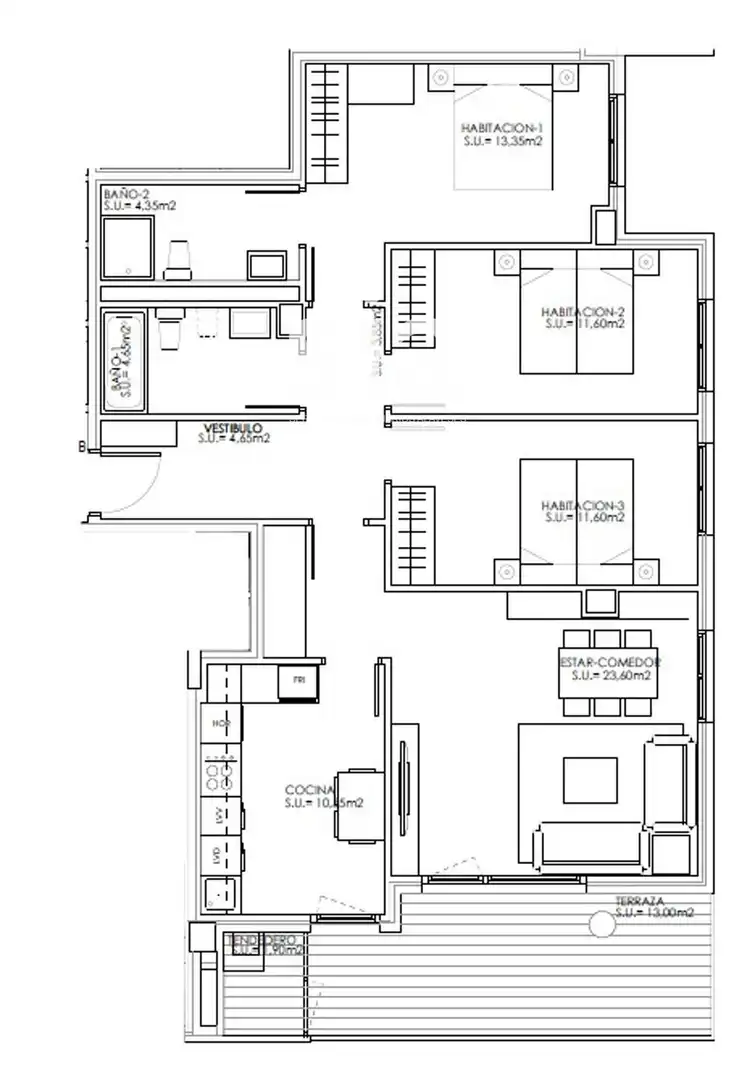 Piso en venta en Oceano Pacifico, Zabalgana