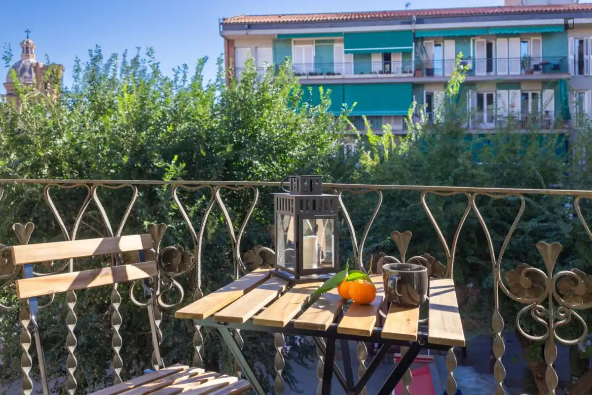 Terraza de Apartamento para compartir en  Palma de Mallorca con Amueblado, Horno y Lavadora