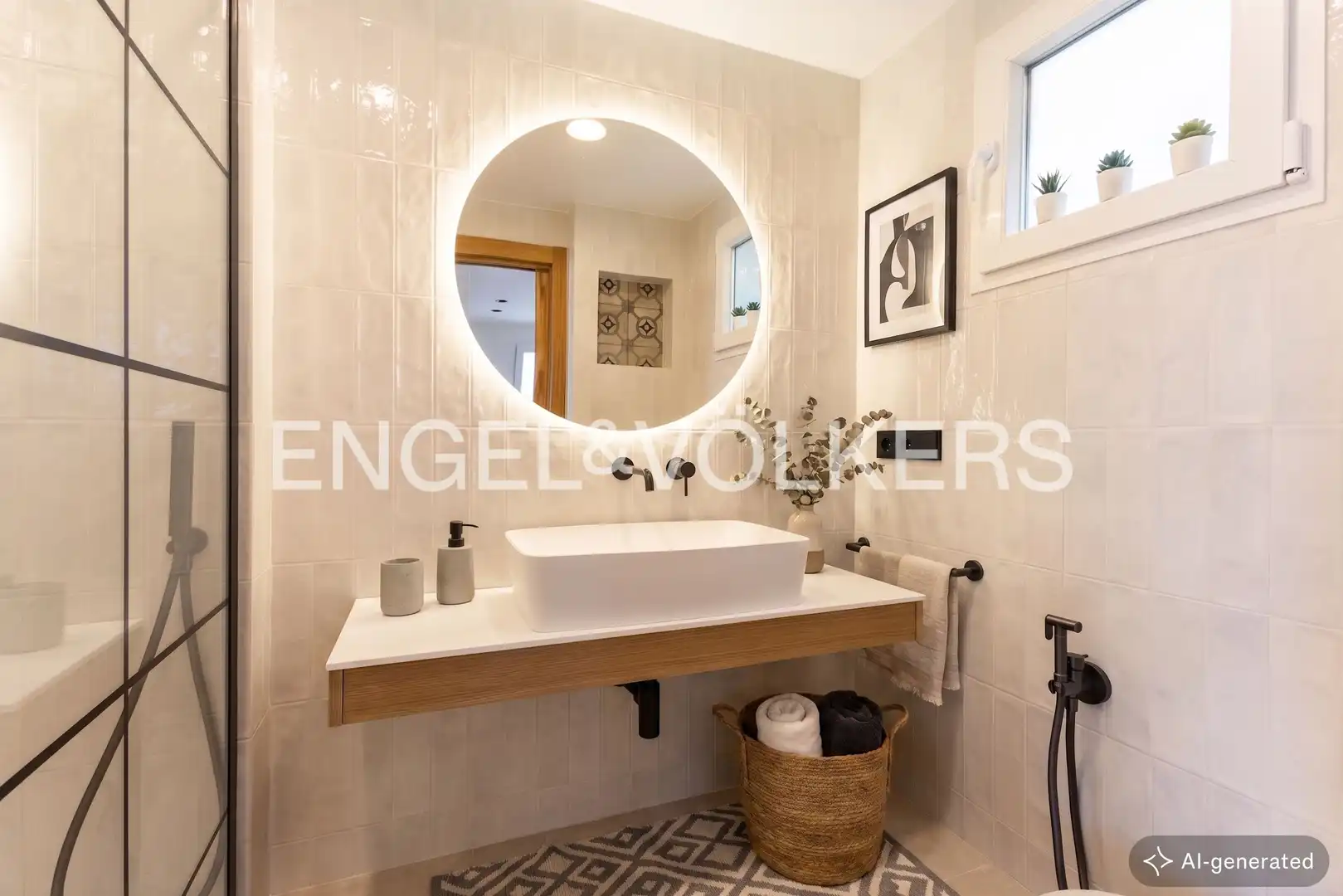 Baño de Piso de alquiler en Valencia con Aire acondicionado, Calefacción y Terraza