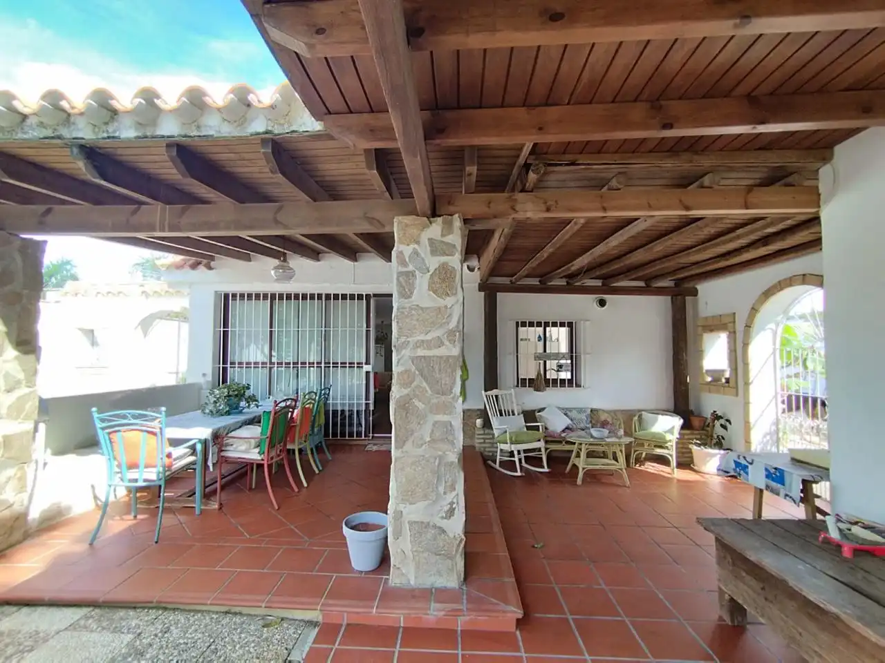 Terrace of Country homes for sale in Sanlúcar de Barrameda  with Private garden, Storage room and Swimming Pool