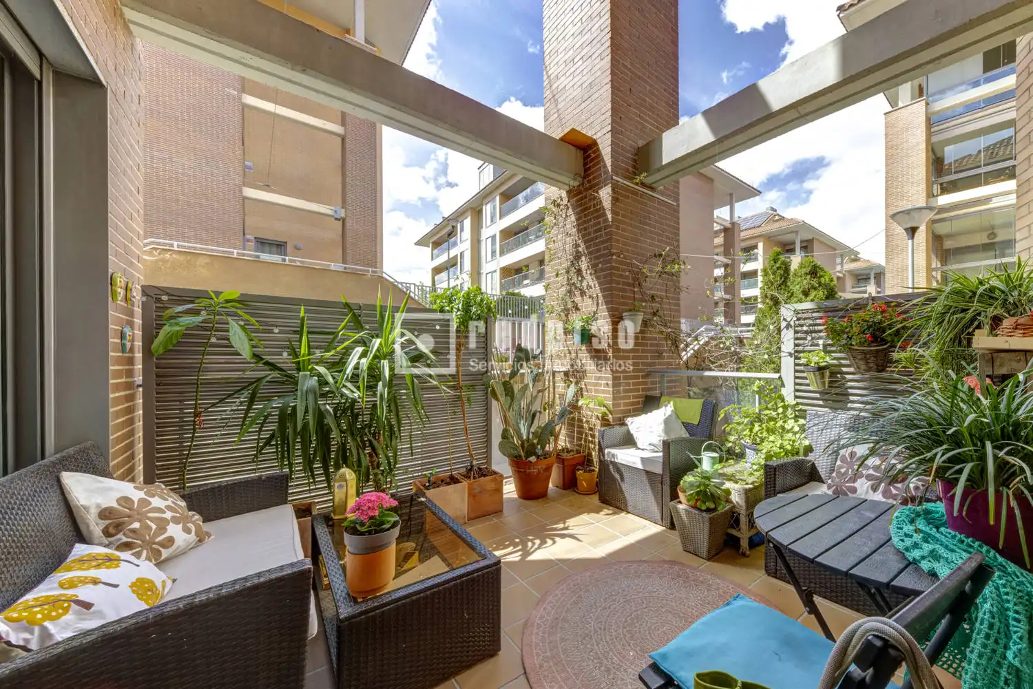 Terrasse von Wohnung zum Verkauf in Boadilla del Monte mit Klimaanlage, Heizung und Privatgarten