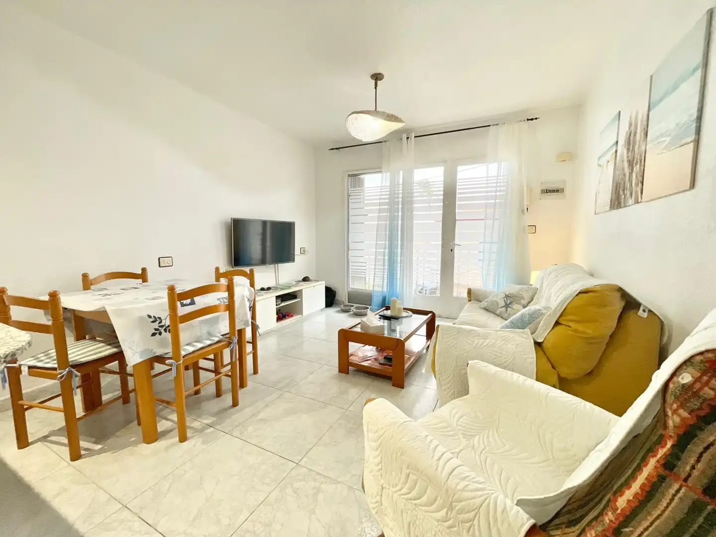 Wohnzimmer von Wohnungen zur Miete in San Pedro del Pinatar mit Klimaanlage, Heizung und Möbliert