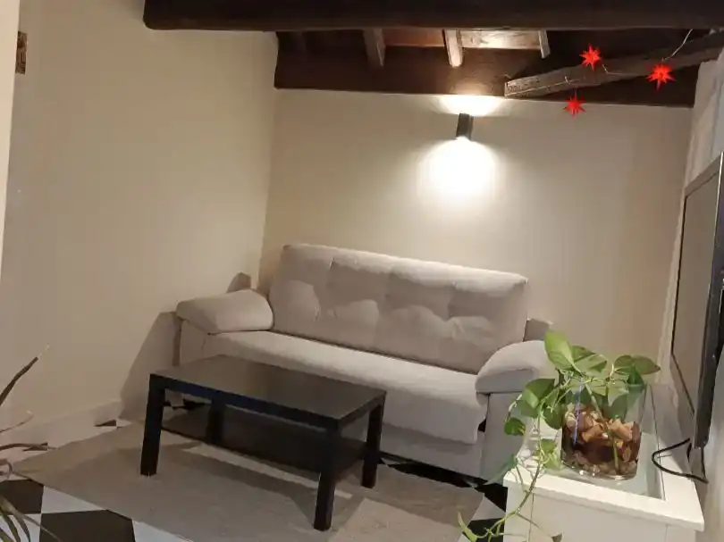 Sala d'estar de Àtic de lloguer en Sanlúcar de Barrameda amb Aire condicionat i Balcó