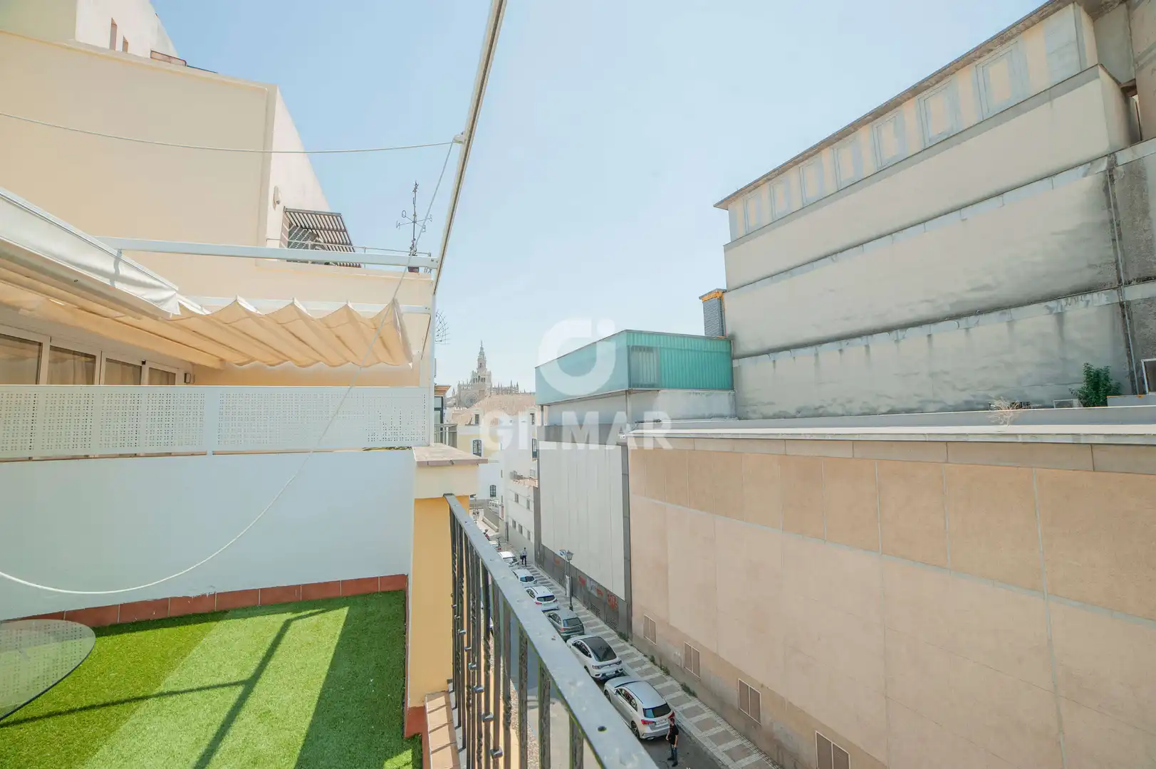 Terrasse von Maisonette zur Miete in Sevilla mit Heizung, Möbliert und Balkon