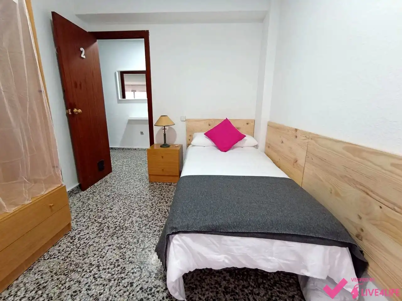 Schlafzimmer von Wohnung zur Miete in Valencia mit Terrasse und Möbliert