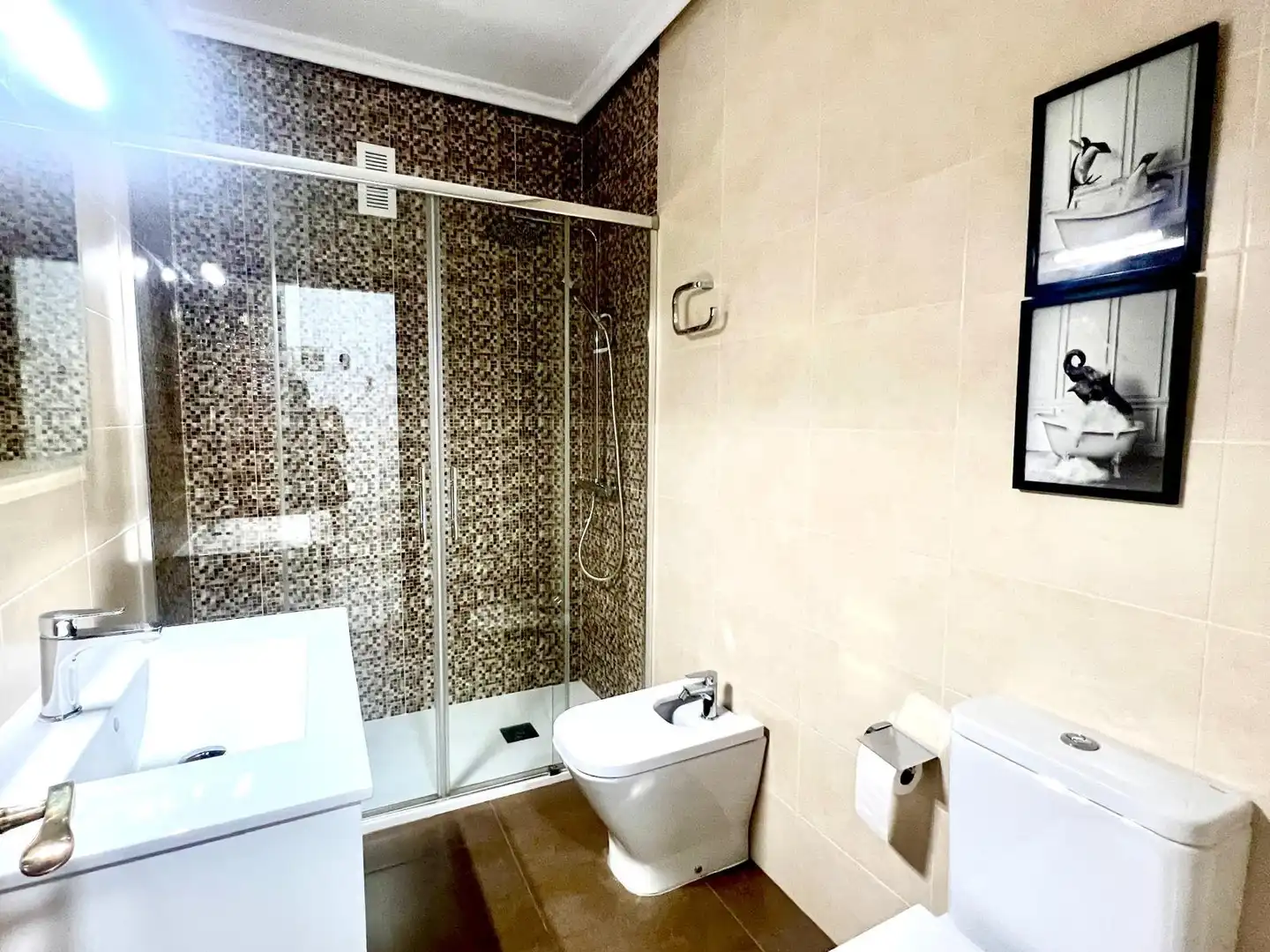 Baño de Piso de alquiler en Plasencia con Aire acondicionado, Calefacción y Terraza
