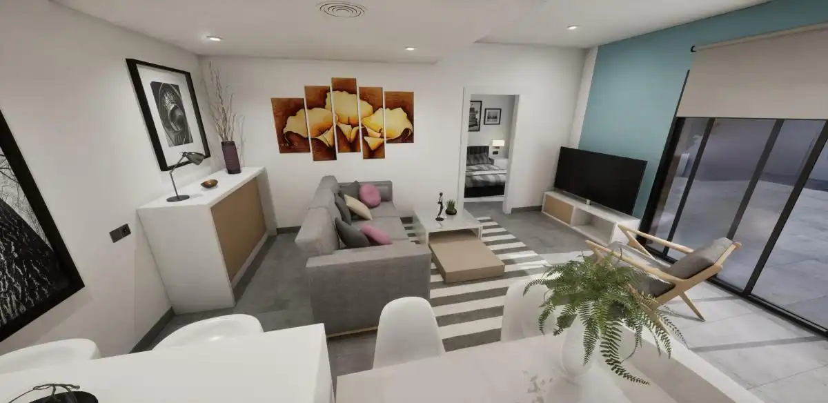 Sala de estar de Casa o chalet en venta en Torre-Pacheco con Piscina