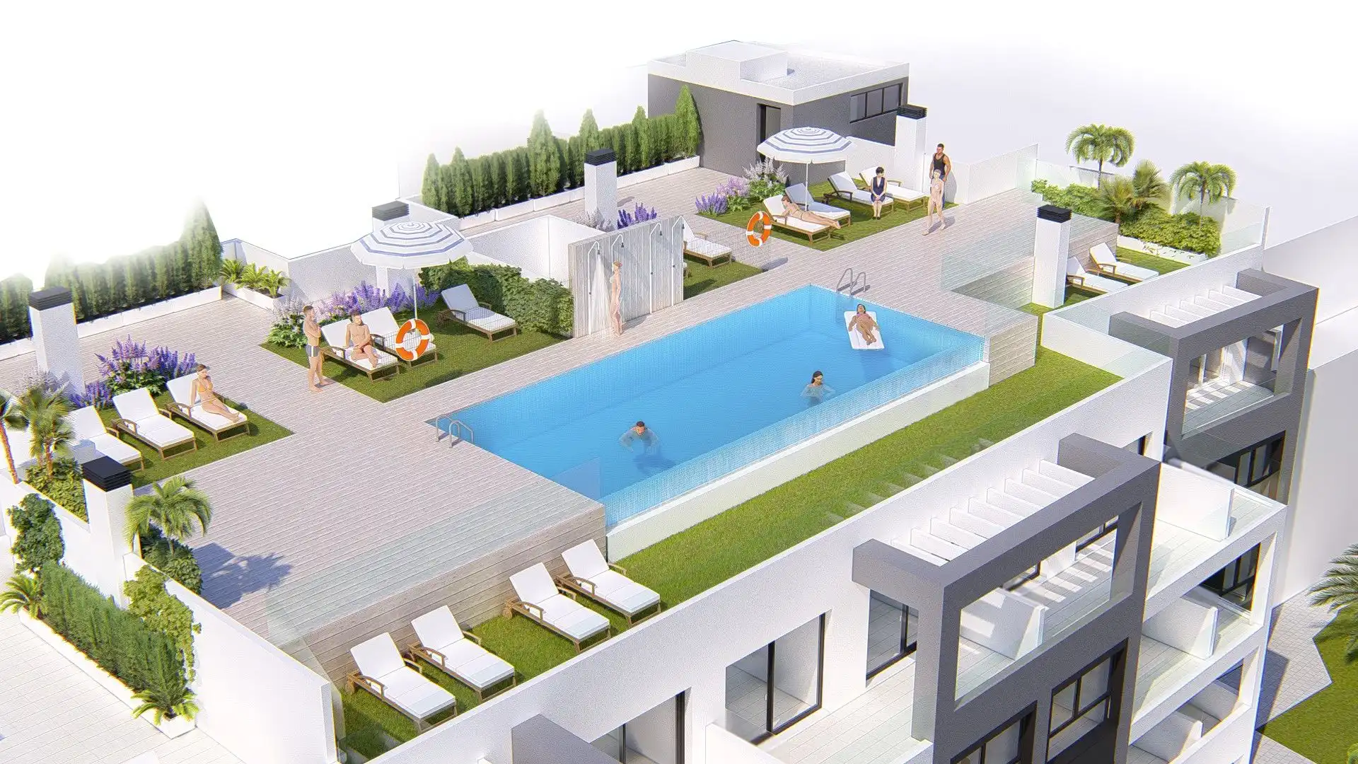 Swimming pool of Flat for sale in Rincón de la Victoria  with Air Conditioner, Heating and Terrace