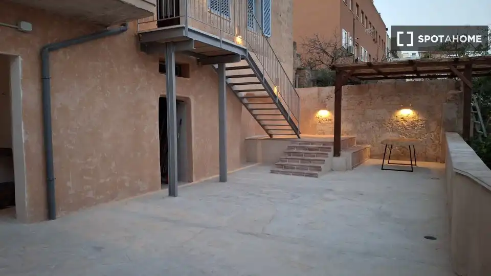 Terrace of Flat for share in  Palma de Mallorca  with Air Conditioner, Terrace and Furnished