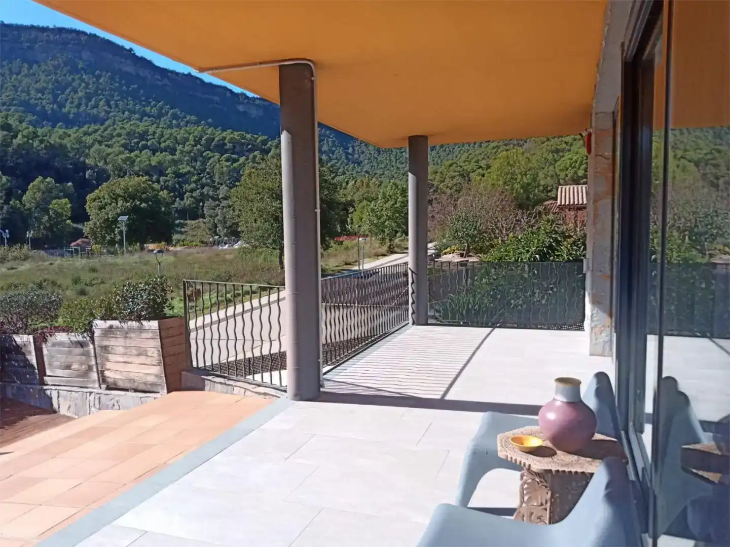 Terrassa de Casa o xalet en venda en Sant Martí de Centelles amb Aire condicionat i Piscina