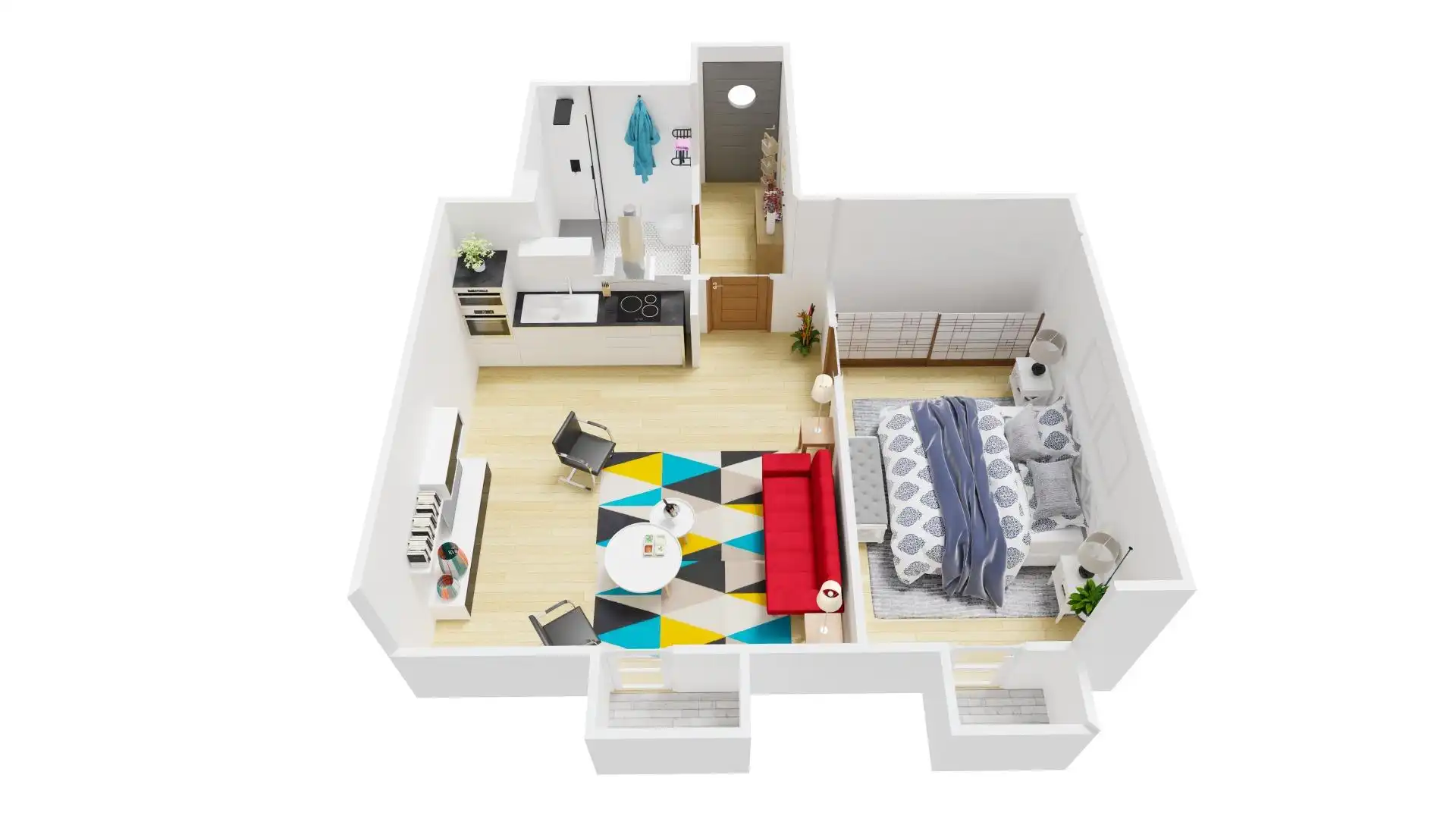 Bedroom of Flat for sale in Zaragoza  with Heating, Parquet flooring and Furnished