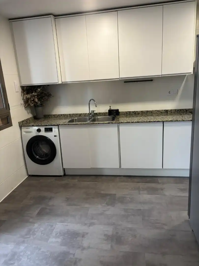 Küche von Wohnung zur Miete in Valencia mit Klimaanlage, Heizung und Privatgarten