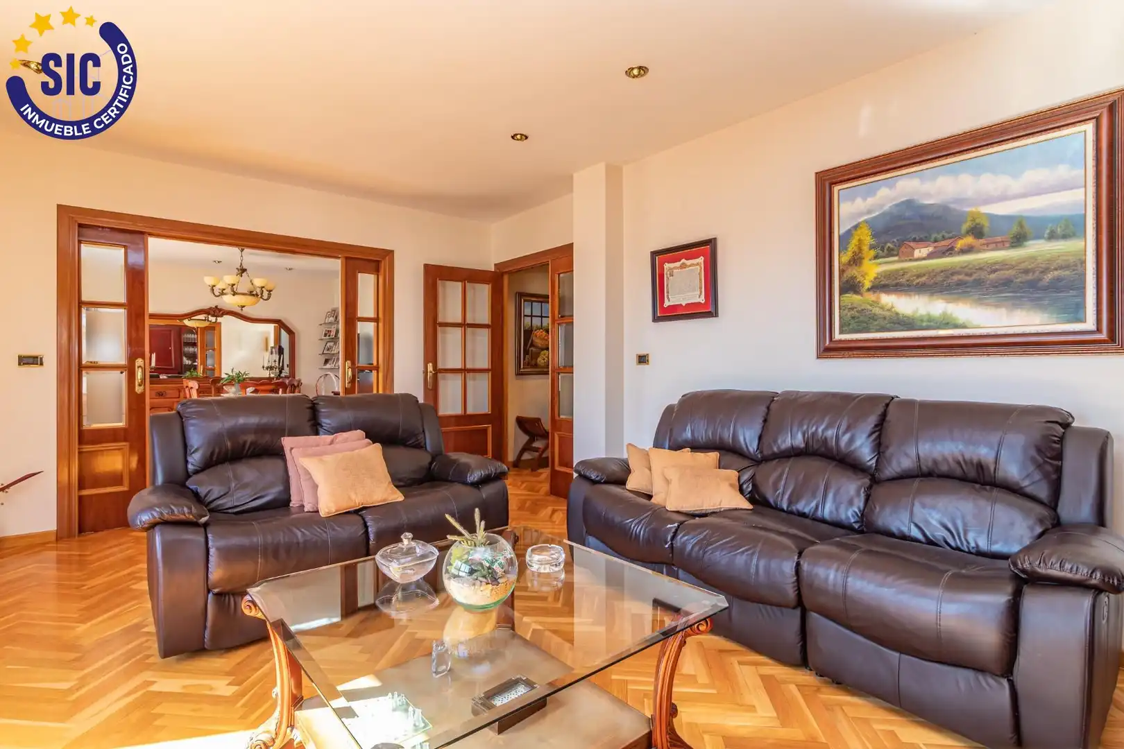 Sala de estar de Piso en venta en Vila-real con Calefacción, Parquet y Amueblado