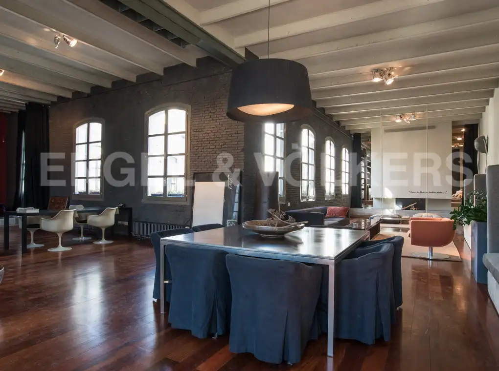 Wohnzimmer von Loft zur Miete in Barcelona mit Klimaanlage, Heizung und Parkett