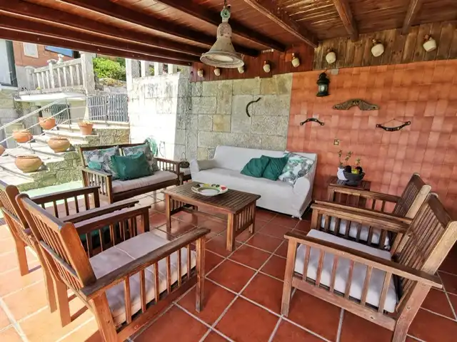 Terraza de Casa o chalet de alquiler en Nigrán con Calefacción, Jardín privado y Terraza