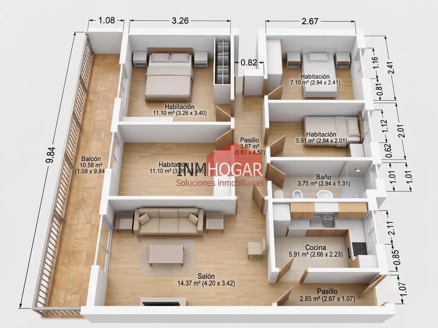 Wohnung zum Verkauf in Ávila mit Möbliert