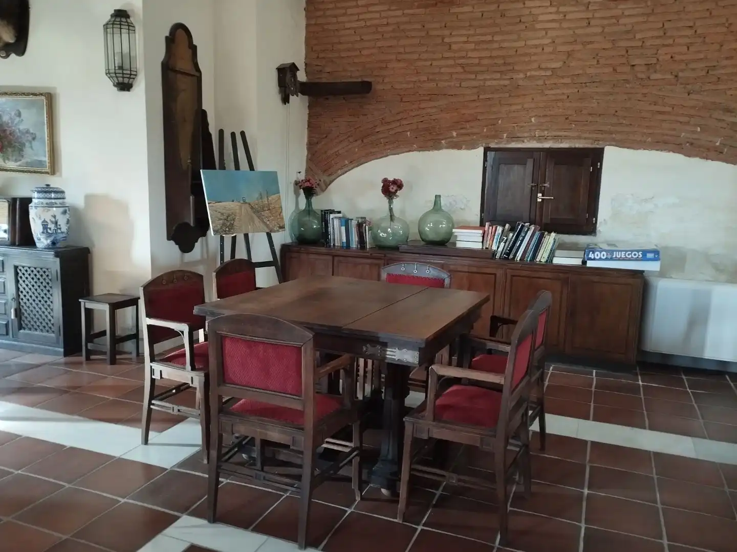 Esszimmer von Country house zur Miete in Feria mit Klimaanlage, Heizung und Privatgarten